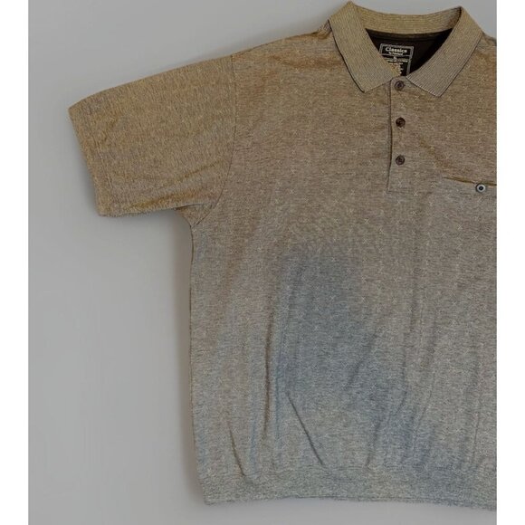 Classics by Palmland Polo Shirt Mens XL Gray Cotton Blend Short Sleeve Collared - Picture 3 of 9